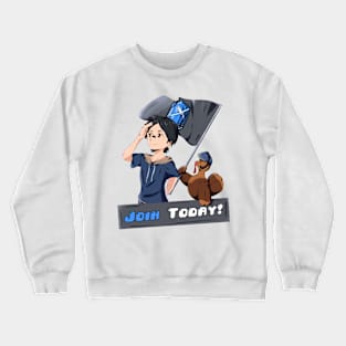 Join Today! (Digital Art Version) Sticker Crewneck Sweatshirt